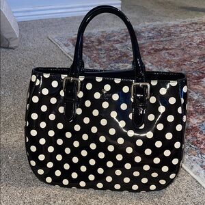 Kate Spade Polka Dot Black and White Purse